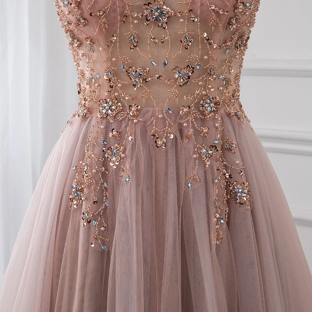 Dusty Rose Prom Dress Wedding Slit Dress NWT - Picture 5 of 6